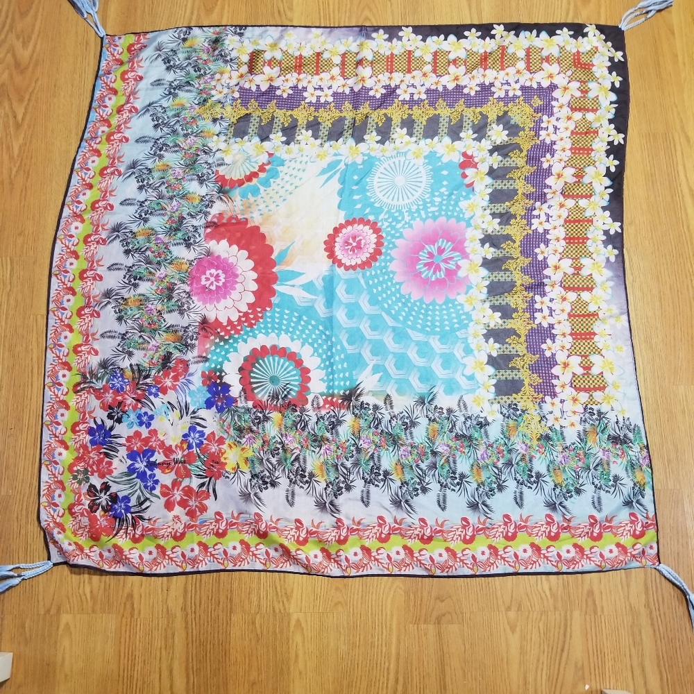 Johnny was floral scarf